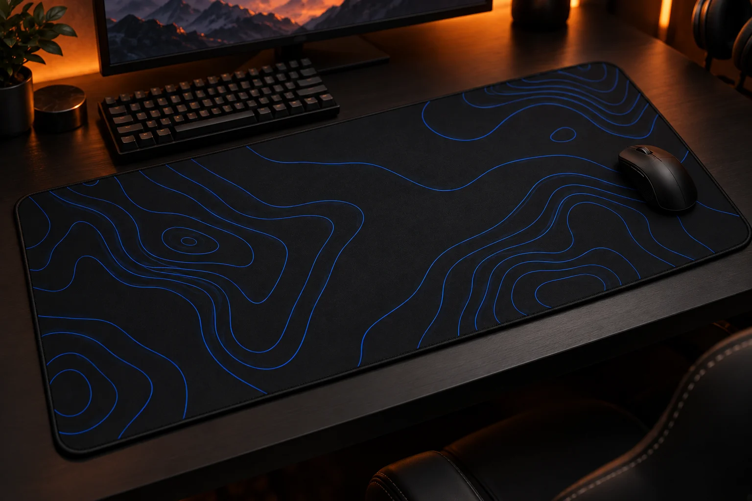 Midnight i en gaming-setup, designkoncept